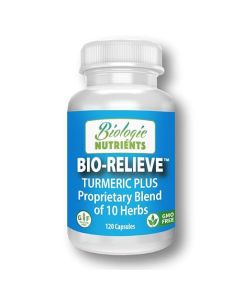 Bio-Relieve Natural Joint Support Supplement – A Proprietary Blend of Organic Turmeric-Curcumin Plus 9 Additional Herbs – 120 Capsules