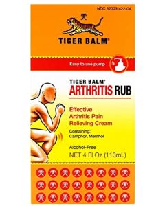 Tiger Balm Arthritis Rub, 4 oz. – Sore Muscle and Joint Relief Cream – for Use with Rheumatoid Arthritis and Carpal Tunnel – Effective Muscle Relief Rub - 2 Pack