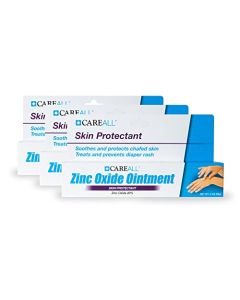 CareALL (3 Pack) 2oz Zinc Oxide 20% Skin Protectant Barrier Ointment Provides Relief and Treatment of Diaper Rash and Chafing. Helps Seal Out Wetness.