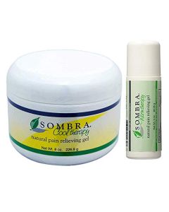 Sombra Cool Natural Pain Relieving Gel 8 oz & Warm Natural Pain Relieving Gel Roll on 3 oz