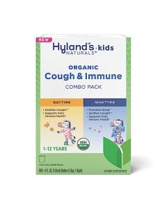 Hyland's Naturals - Kids - Organic Cough & Immune Day & Night Combo Pack - Eases Coughs, Supports Immunity, Promotes Sleep, Two 4 Fl Oz. Bottles (8 fl oz)