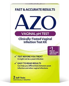 AZO Vaginal pH Test Kit, Clinically-Tested Vaginal Infection Test Kit, Fast & Accurate Results, from The #1 Most Trusted Brand, 2 Self-Tests