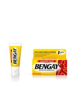 Vanishing Scent Bengay Pain Relief Gel, Non-Greasy Topical Pain Reliever with Cooling Menthol, 2 oz