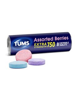 TUMS EX Assorted Berries 8 Count - 12 Rolls