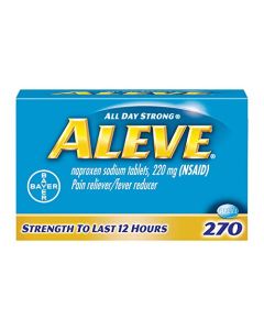 Aleve Caplets, Naproxen Sodium 220 mg (NSAID), Pain Reliever/Fever Reducer, #1 Orthopedic Surgeon Recommended, 270 Count