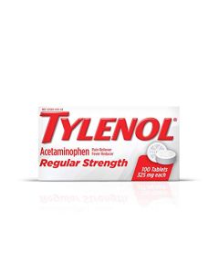 Tylenol Regular Strength Tablets, 100 Count (Pack of 2)