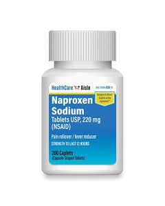 HealthCareAisle Naproxen Sodium, 220 mg – 200 caplets – Pain Reliever and Fever Reducer, Up to 12 Hours of Relief