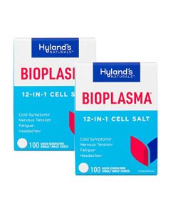 Hyland's Bioplasma Cell Salts Tablets (2 Pack) Naturals, Natural Combination of All 12 Cell Salts (100 Count) 2 Pack