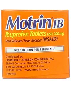 Motrin IB Ibuprofen Tablets, 200 Mg, 50 Count (Pack of 2)
