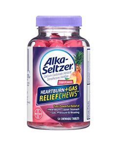 Alka-Seltzer Heartburn Plus Gas Relief Chews, Tropical Punch, 54 Count