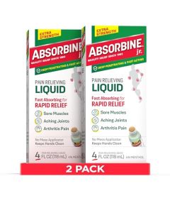 Absorbine Jr. Extra Strength Pain Relieving Liquid, Liquid Pain Reliever, Pain Relief for Joint, Arthritis, Nerve Pain and Muscle Soreness Relief, 4 Oz, 2 Count