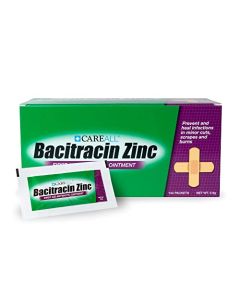 CareAll (144 Pack Bacitracin Antibiotic Zinc Ointment 0.9gr Foil Packet. First Aid Ointment to Prevent and heal infections for Minor cuts, scrapes and Burns.